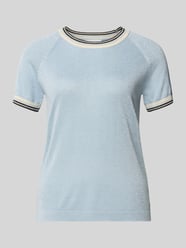 T-shirt o kroju regular fit z mieszanki wiskozy z efektem dzianiny od Jake*s Collection - 36