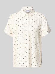 Regular Fit Bluse aus Viskose-Mix im Allover-Look von Jake*s Casual Beige - 17