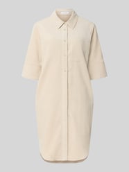 Knielange overhemdjurk met knoopsluiting, model 'Winchesta' van OPUS Beige - 16