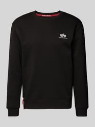 Sweatshirt mit Label-Print von Alpha Industries Schwarz - 23