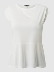 T-shirt met peplum  van comma Wit - 20