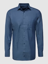 Slim Fit Business-Hemd mit Kentkragen Modell 'Global' von OLYMP Blau - 31