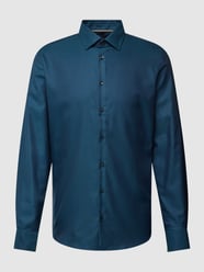 Slim fit zakelijk overhemd met structuurmotief van Jake*s  Groen - 39