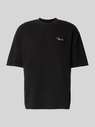 Oversized T-Shirt mit Strukturmuster und Label-Stitching von PEGADOR - 42