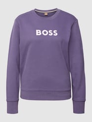 Bluza z nadrukiem z logo od BOSS Orange Fioletowy - 44