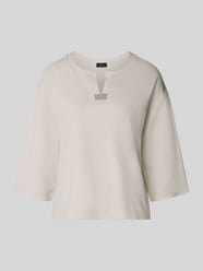 Sweatshirt mit Strasssteinbesatz von monari Beige - 33