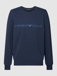 Sweatshirt mit Rundhalsausschnitt Modell 'TERRY' von Emporio Armani Blau - 7