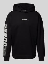 Hoodie mit Label-Detail Modell 'DALIM' von Guess Activewear Schwarz - 47