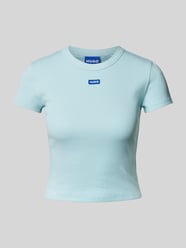 Cropped T-Shirt mit Feinripp Modell 'Baby' von Hugo Blue Grün - 44