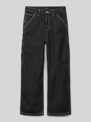 Straight Leg Jeans mit Label-Patch Modell 'ALEX CARPENTER' von Jack & Jones Schwarz - 11