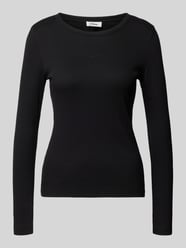 Slim fit shirt met lange mouwen in riblook van s.Oliver RED LABEL - 46