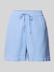 High Waist Shorts mit elastischem Bund Modell 'STINA' von Pieces Blau - 40