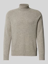 Gebreide pullover van wol met labeldetail van CK Calvin Klein Grijs / zwart - 24