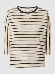 Bluza z rękawem o dł. 3/4 model ‘Nukka’ od Saint Tropez Beżowy - 33
