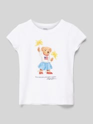 T-Shirt mit Label-Print von Polo Ralph Lauren Kids Weiß - 2