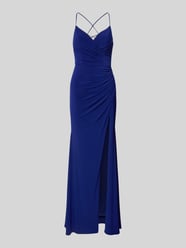 Abendkleid mit Raffungen und Gehschlitz von Mascara - 25