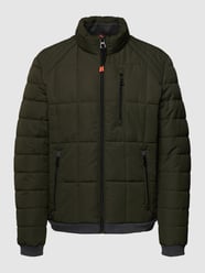 Jacke mit Label-Detail Modell 'Quilted' von Lerros Grün - 46