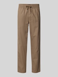 Straight fit linnenbroek met elastische band Model 'Barton' van Matinique - 3