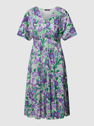 Sukienka o długości do kolan z dekoltem w serek model ‘DIZZY’ od Weekend Max Mara Fioletowy - 35