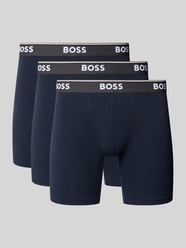 Majtki i obcisłe bokserki z mieszanki bawełny w zestaw 3 szt. model 'Power' od BOSS - 8