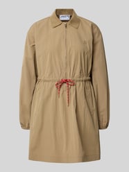 Minikleid mit Hemdblusenkragen und Reißverschluss von Jake*s Casual Beige - 42