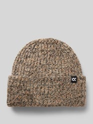 Czapka beanie z detalem z logo model ‘Amaddie’ od OPUS Brązowy - 22