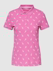 Poloshirt met all-over motief van Montego Roze - 48