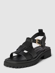 Sandalen aus Leder mit Dornschließe Modell 'Kettil' von Marc O'Polo Schwarz - 32