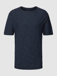 T-Shirt mit Streifenmuster von Marc O'Polo Blau - 3