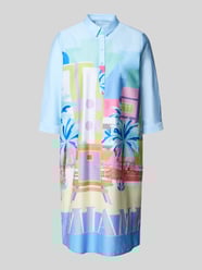 Knielanges Hemdblusenkleid aus reiner Baumwolle von Milano Italy - 39