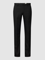 Stoffhose mit Bundfalten von Montego Schwarz - 18
