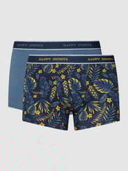 Obcisłe bokserki z elastycznym paskiem z logo model ‘Hawaii’ od Happy Shorts Niebieski - 8