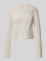 Strickpullover mit gerippten Abschlüssen von Calvin Klein Jeans Beige - 20