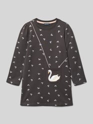 Minikleid mit geripptem Rundhalsausschnitt von Blue Seven - 4