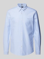 Slim Fit Freizeithemd mit Label-Stitching von BOSS Weiß - 45
