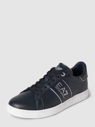 Sneakersy z detalami z logo model ‘SNEAKER ACTION LEATHER’ od EA7 Emporio Armani Niebieski - 32
