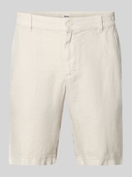 Szorty bermudy o kroju regular fit z czystego lnu model 'BALU' od Brax - 39