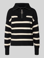 Regular Fit Troyer aus Viskose-Mix Modell 'SABA STRIPE' von Vero Moda - 34
