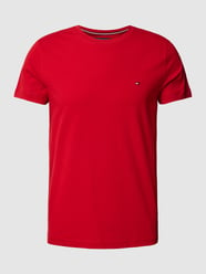 T-Shirt mit Label-Detail von Tommy Hilfiger Rot - 33