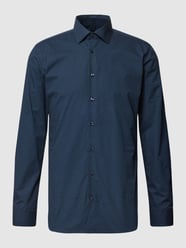 Slim fit zakelijk overhemd met all-over motief van Seidensticker Super SF Blauw / turquoise - 2