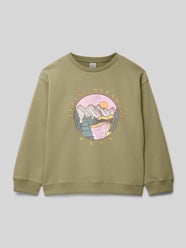 Sweatshirt mit Motiv-Print Modell 'MORNING HIKE' von Roxy Grün - 46