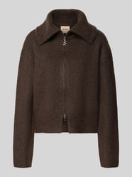 Strickjacke aus Mohair-Mix mit Label-Detail Modell 'Hulda' von MOS MOSH - 24