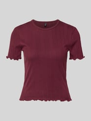 Slim Fit T-Shirt aus Baumwoll-Mix Modell 'TENNA' von ONLY Bordeaux - 4