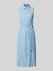 Jeanskleid mit Bindegürtel Modell 'THEA' von Mango Blau - 10