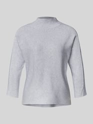 Sweter z dzianiny ze stójką i rękawem o dł. 3/4 od COMMA - 7