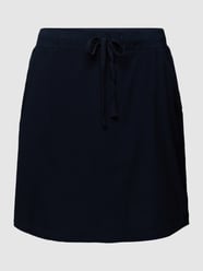 PLUS SIZE minirok met steekzakken van KAFFE Curve Blauw - 8