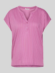 T-Shirt mit Tunikakragen von Tom Tailor Pink - 41