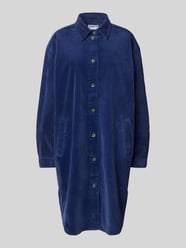 Knielanges Kleid mit Umlegekragen von Jake*s Casual Blau - 13