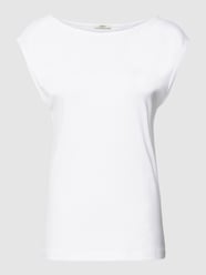 T-Shirt mit U-Boot-Ausschnitt von Esprit Weiß - 33