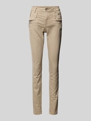 Skinny Fit Jeans mit Gesäßtaschen von Buena Vista Beige - 35